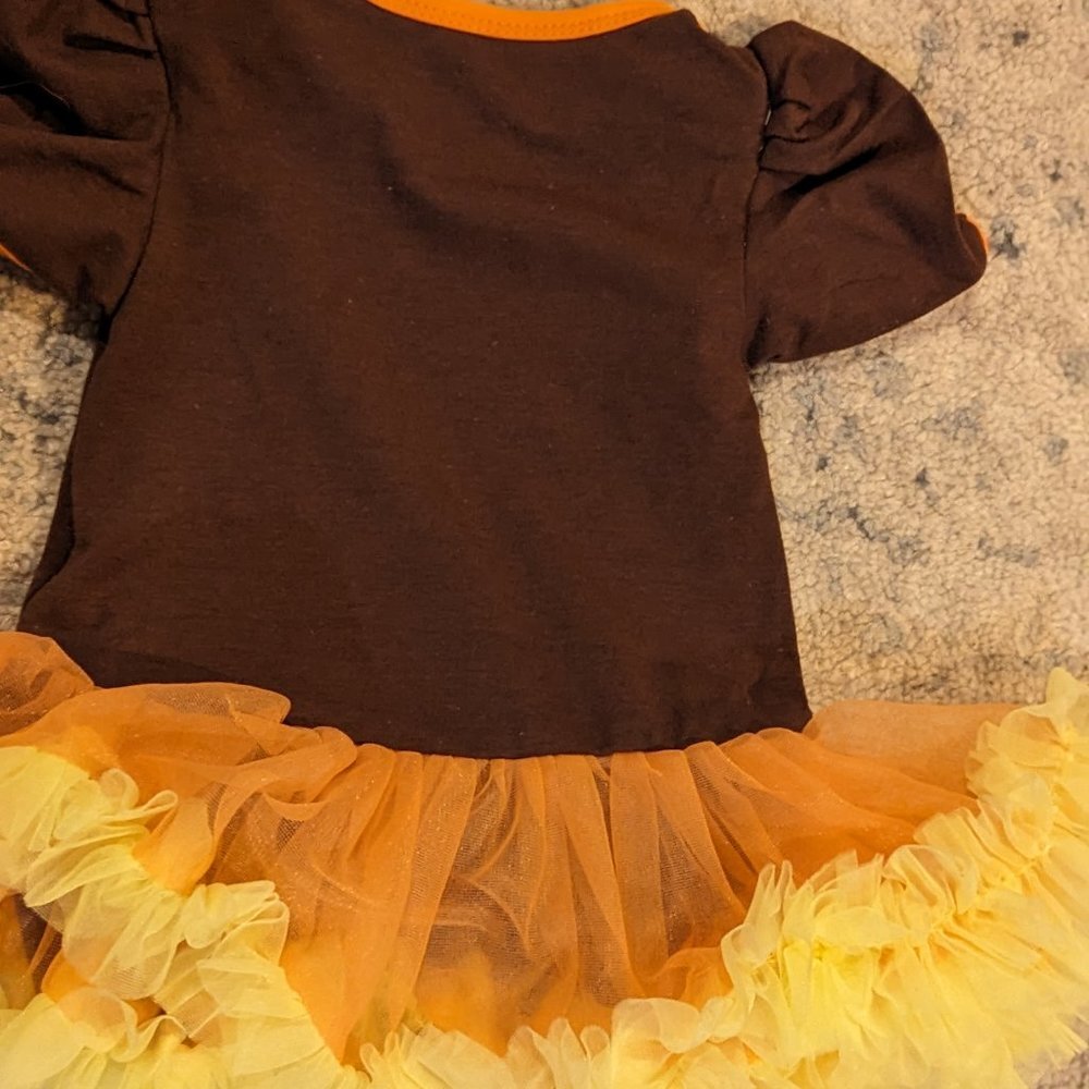 Thanksgiving Baby Girl Tutu Dress Studs Gobble Til You Wobble New 3-6M - Picture 7 of 8